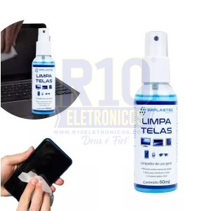 LIMPA TELA IMPLASTEC 60ML SEM FLANELA
