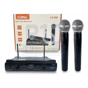 MICROFONE LELONG DUPLO UHF SEM FIO LE906