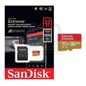 MICRO SD 32GB SANDISK EXTREME 4K 100MB/S C10 U3