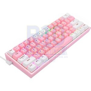 TECLADO GAMER MECÂNICO REDRAGON FIZZ RAINBOW K617-R