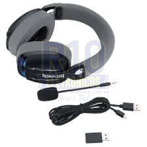 FONE GAMER SEM FIO REDRAGON SKULD PRO H878BG 