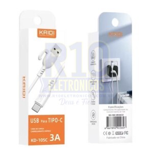 CABO USB TIPO-C 1M KAIDI KD-105C 3A 15W