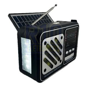 RADIO AM/FM KAPBOM KA-8109 SOLAR COM LED E LANTERNA