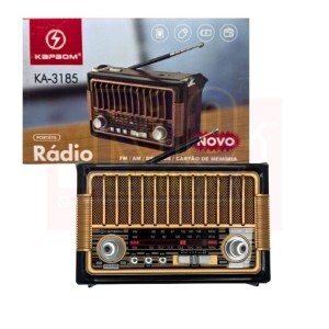 RADIO RETRÔ AM/FM KAPBOM KA-3185 PORTÁTIL