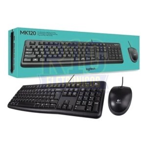 KIT TECLADO E MOUSE LOGITECH MK120 C/FIO