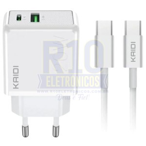 CARREGADOR KAIDI TIPO-C KD-670CC TURBO 20W