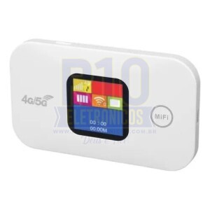 ROTEADOR PORTÁTIL 4G 300MBPS RECARREGÁVEL 4G/5G PH319-E LCD