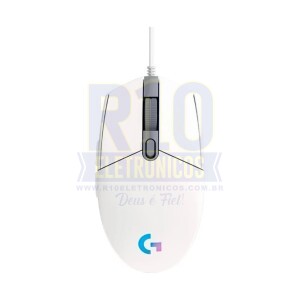MOUSE COM FIO GAMER LOGITECH G203 RGB BRANCO
