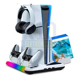 BASE PARA PS5 DOBE COM LED RGB PS5/PS5 SLIM/PS5 PRO