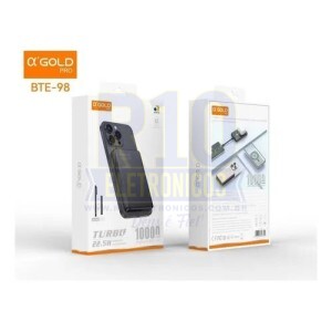 POWER BANK 10000MAH A'GOLD BTE-98 TURBO 22.5W INDUÇÃO MAGSAFE