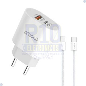 CARREGADOR TIPO-C A'GOLD CA42-5/C 16 PRO 40W 9.1A TURBO