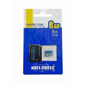MICRO SD 8GB C10 A1 MAXDRIVE COM ADAPTADOR