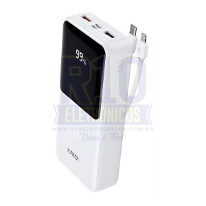 POWER BANK 20000MAH KAIDI KNC232 22.5W COM VISOR + 4 SAIDAS USB