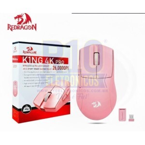 MOUSE SEM FIO REDRAGON KING PRO M916P-PRO-1K ROSA GAMER BLUETOOTH/WIRELESS ROSA