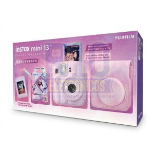 KIT INSTAX MINI 13 CAMERA+BOLSA+10 FILMES ROSA FUJIFILM
