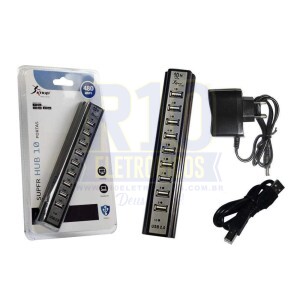 HUB USB KNUP 10 PORTAS HB-T69