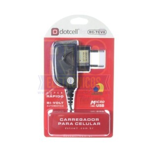 CARREGADOR DOTCELL V8 1.0A TOMADA