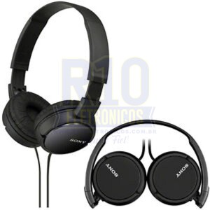 FONE SONY MDR-ZX110 PRETO ORIGINAL