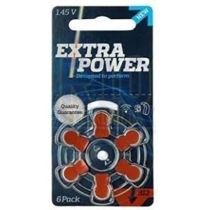 BATERIA DE APARELHO AUDITIVO EXTRA POWER 312 C/6