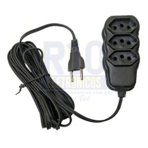 EXTENSÃO TOMADA 10 METROS C/3 TOMADAS ELETRO G3