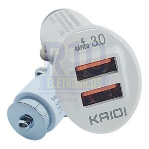 CARREGADOR KAIDI VEICULAR TURBO 36W KD-302 2USB