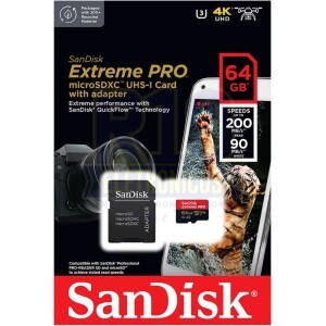 MICRO SD 64GB C10 EXTREME PRO 200MBPS SANDISK 4K U3