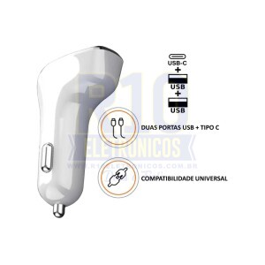 CARREGADOR KAIDI VEICULAR TURBO IPHONE KD-304A