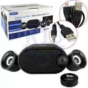 CAIXA DE SOM PC KNUP KP-6018BH MINI SUBWOOFER BLUETOOTH