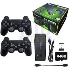GAME STICK LITE 4K 64GB COM 2 CONTROLES VERDE CAIXA PEQUENA