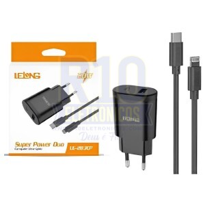 CARREGADOR IPHONE LELONG LE-283CP 5.1A TURBO TIPO-C/IPHONE