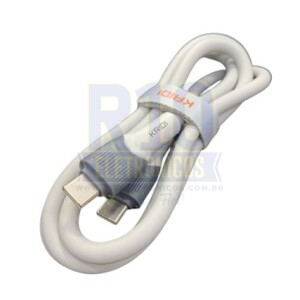 CABO USB TIPO-C KAIDI KD-351CC 60W REFORÇADO 1M TIPO-C/TIPO-C