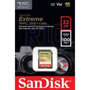 MEMÓRIA SDHC 32GB C10 EXTREME SANDISK