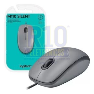 MOUSE COM FIO LOGITECH M110 SILENT CINZA 6757