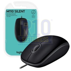 MOUSE COM FIO LOGITECH M110 SILENT PRETO 6756