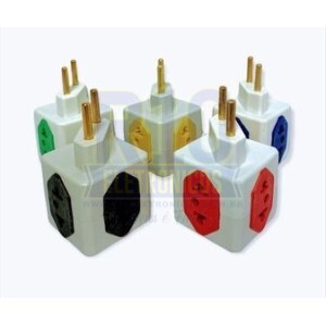 ADAPTADOR DE TOMADA BOB CUBO 10A/20A GM-011 colorido