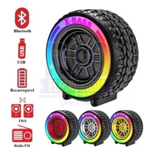 CAIXA DE SOM BLUETOOTH KAPBOM KA-8310 TWS RODA ( BLACK FRIDAY )