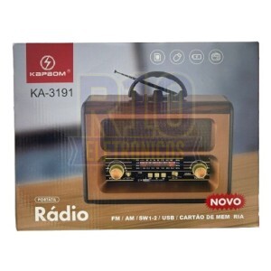 RADIO RETRÔ KAPBOM KA-3191/3192 RECARREGÁVEL