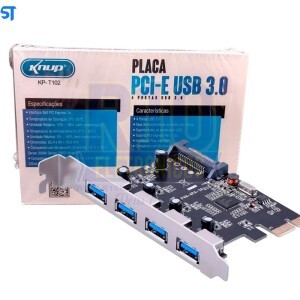 PLACA PCI-E USB3.0 KNUP KP-T102 COM 4 USB 3.0