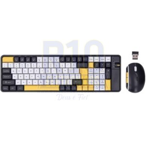 TECLADO E MOUSE SEM FIO KNUP KP-TE129
