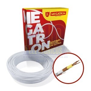 CABO COAXIAL MEGATRON 100 METROS RF 0,4/2,5 DBL 75 OHMS ( BLACK FRIDAY )