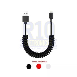 CABO USB IPHONE IT-BLUE LE-861P ESPIRAL TURBO 1,2M
