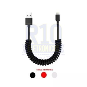 CABO USB IPHONE IT-BLUE LE-861P ESPIRAL TURBO 1,2M