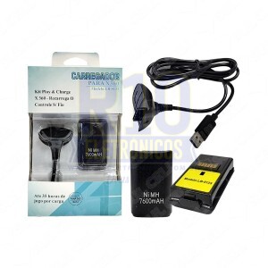 BATERIA+CABO XBOX 360 LEBOSS LB-5123
