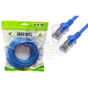 CABO DE REDE 10M X-CELL RJ45 (CAT 5E)