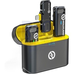 MICROFONE LAPELA SEM FIO HOLLYLAND LARK C1 LIGHTNING DUPLO ( BLACK FRIDAY )