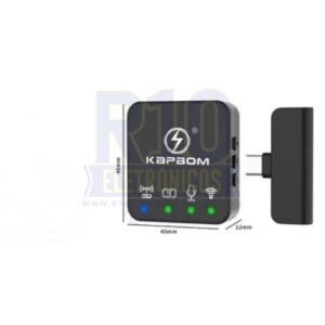 MICROFONE LAPELA SEM FIO KAPBOM KA-R10-TY TIPO-C 