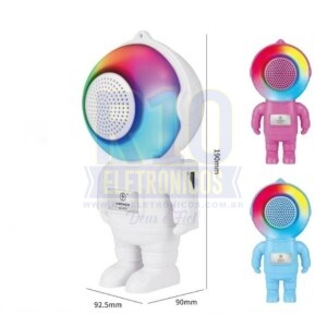 CAIXA DE SOM BLUETOOTH KAPBOM KA-8712 ASTRONAUTA COM LED ( BLACK FRIDAY )