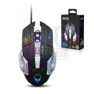 MOUSE COM FIO GAMER EXBOM MS-G280 COM LED