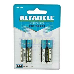 PILHA AAA C/4 SUPER ALFACELL ALCALINA LR03/4B