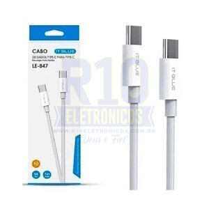 CABO DE DADOS TIPO-C/TIPO-C 1M IT-BLUE LE-847